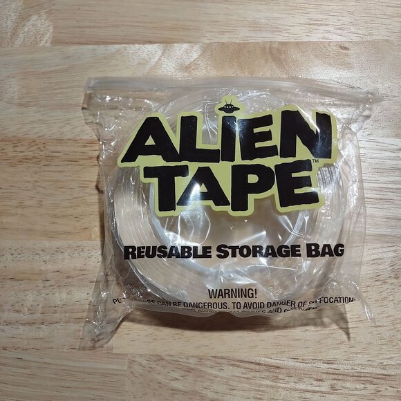 Alien Tape Multipurpose Double-Sided Transparent Adhesive Roll In Reusable Stora - Picture 1 of 2